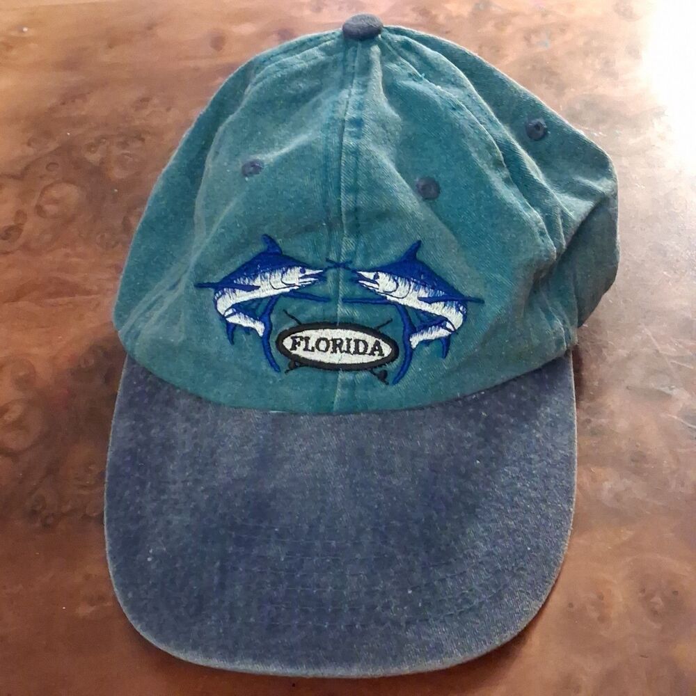 vintage distinctive headwear florida marlins fishing hat washed twill dad cap